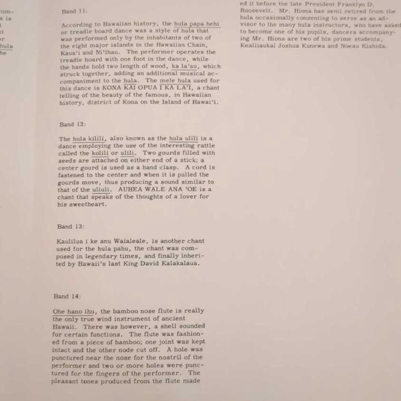 Vintage record -  Hawaiian Folk, Hula & chant music - Picture 4 of 5